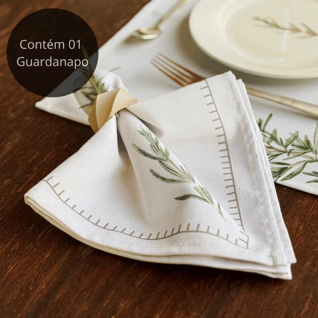 Guardanapo de Tecido para Mesa Posta – Coleção Alecrim