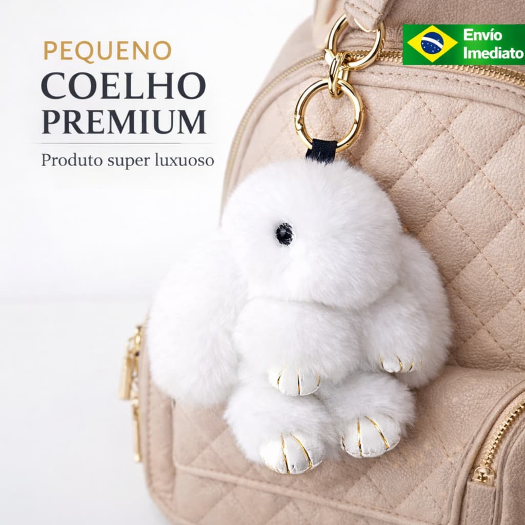 Chaveiro coelho Kawaii coelho de Pelúcia Fofa Pingente para Bolsa e Mochila