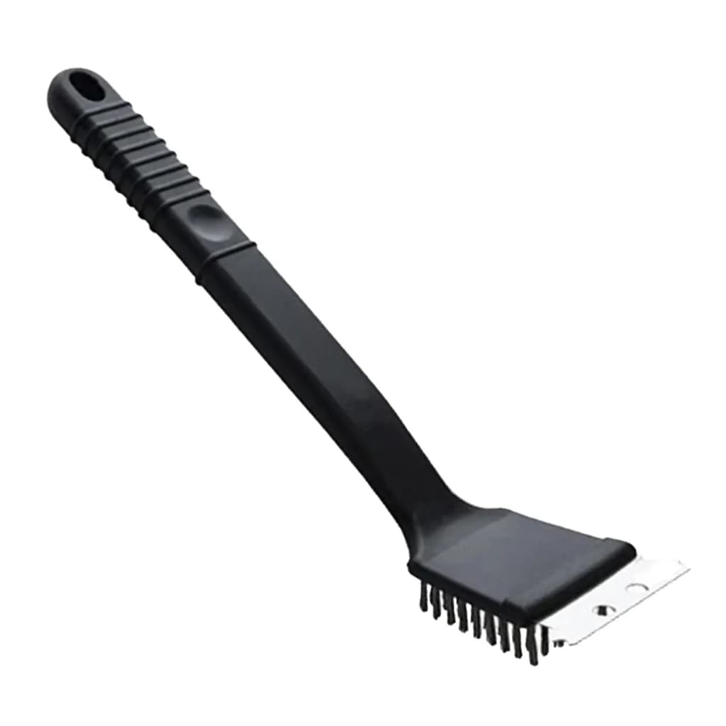 Escova Aço Limpa Grelha De Churrasqueira Com Raspador 30CM