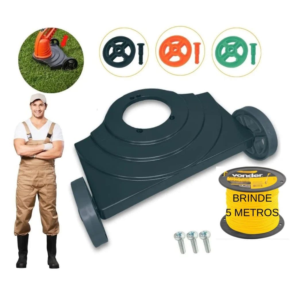 Adaptador com rodas para cortador de grama