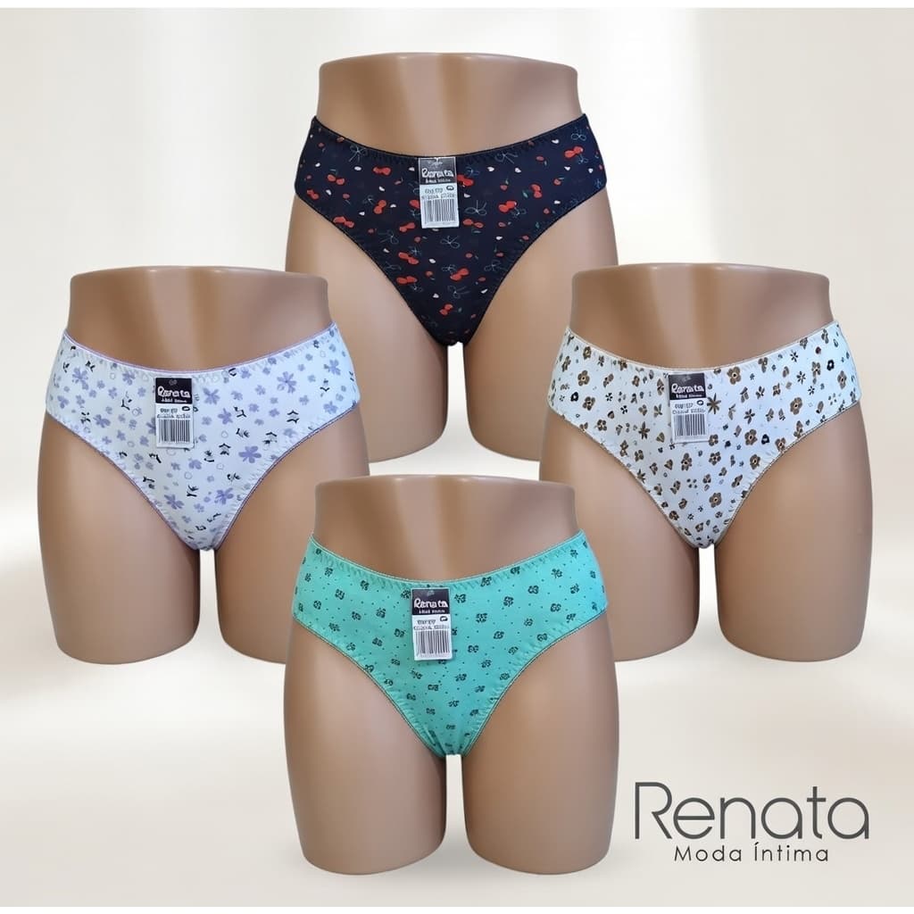 KIT 5 CALCINHAS/CALÇOLAS DE COTTON/ALGODÃO (tamanho M ao GG)