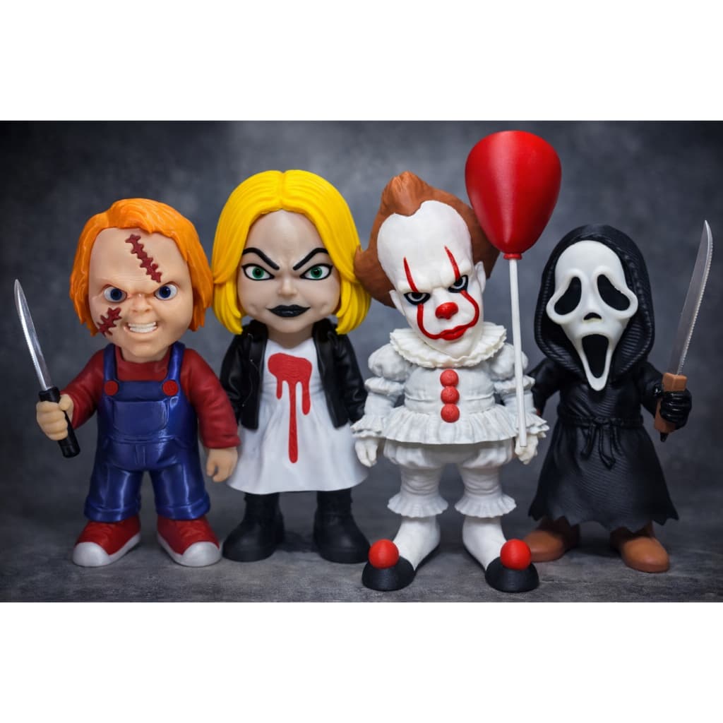 Bonecos de Terror, Figure action filmes de terror, Chucky, Tiffany, It, Pânico