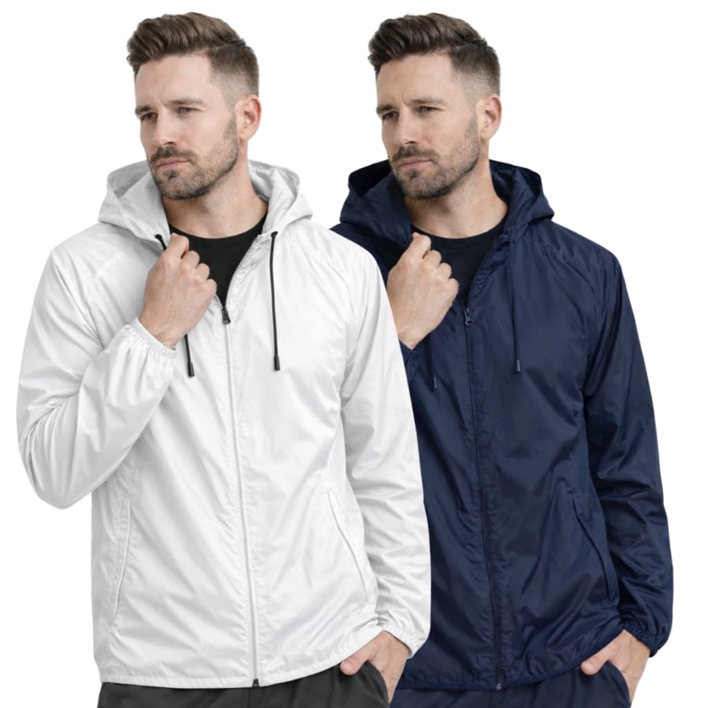 Kit 2 Jaquetas Corta Vento Masculinas Impermeáveis Leve Casual Lisa