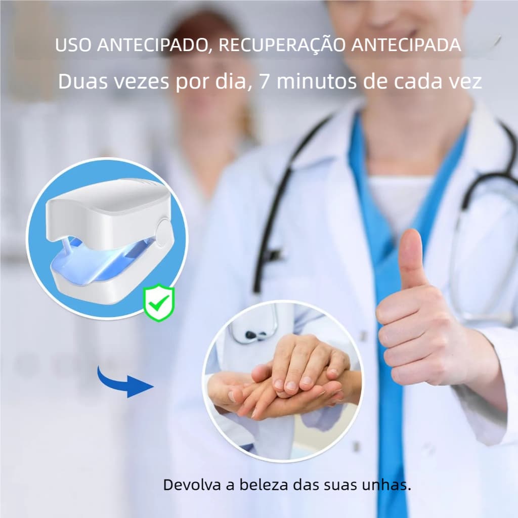 Luz Infravermelha e Laser para Tratamento de Fungos - Dispositivo para Onicomicose na Ponta do Dedo