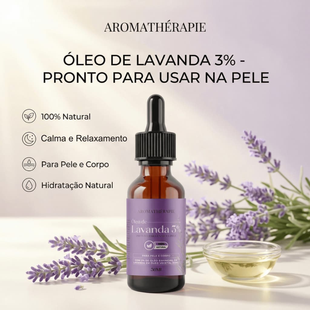 Óleo de Lavandaa 3% Pronto para a Pele 30mL Aromathérapie