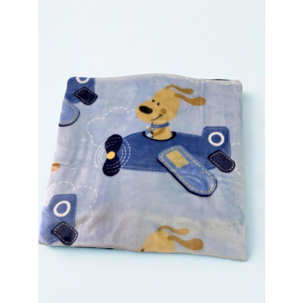 Manta Cobertor Infantil Menino Anti-alérgico Aero Macio Azul Menino Aviao Cachorro