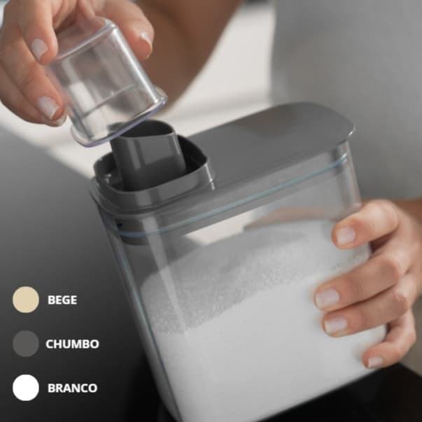 Dispenser para Sabão e Amaciante 1,5L com Medidor OU – Linha Flow Lavanderia