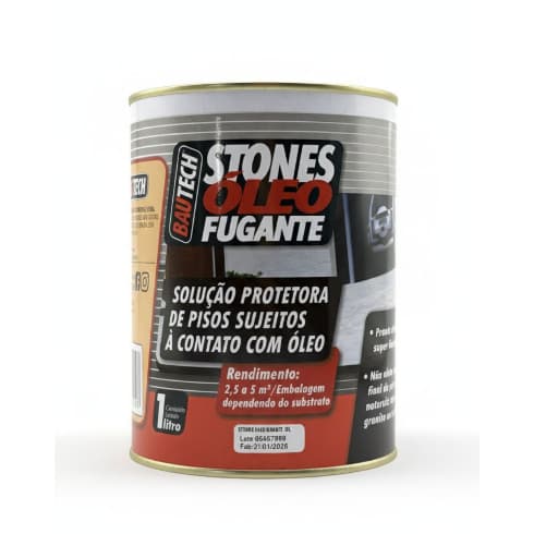 Bautech Stones Oleofugante Para Pedras e Marmores Proteção Invisível Contra Oleo Gordura e Agua Incolor 1 Litro