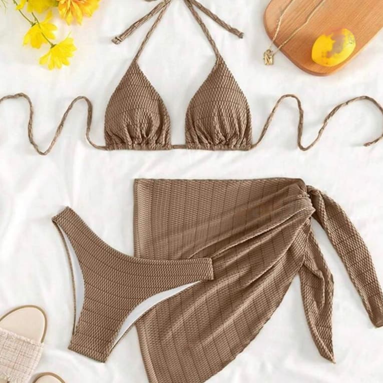 Kit Biquíni Feminino Cortininha Com Saída Verão l