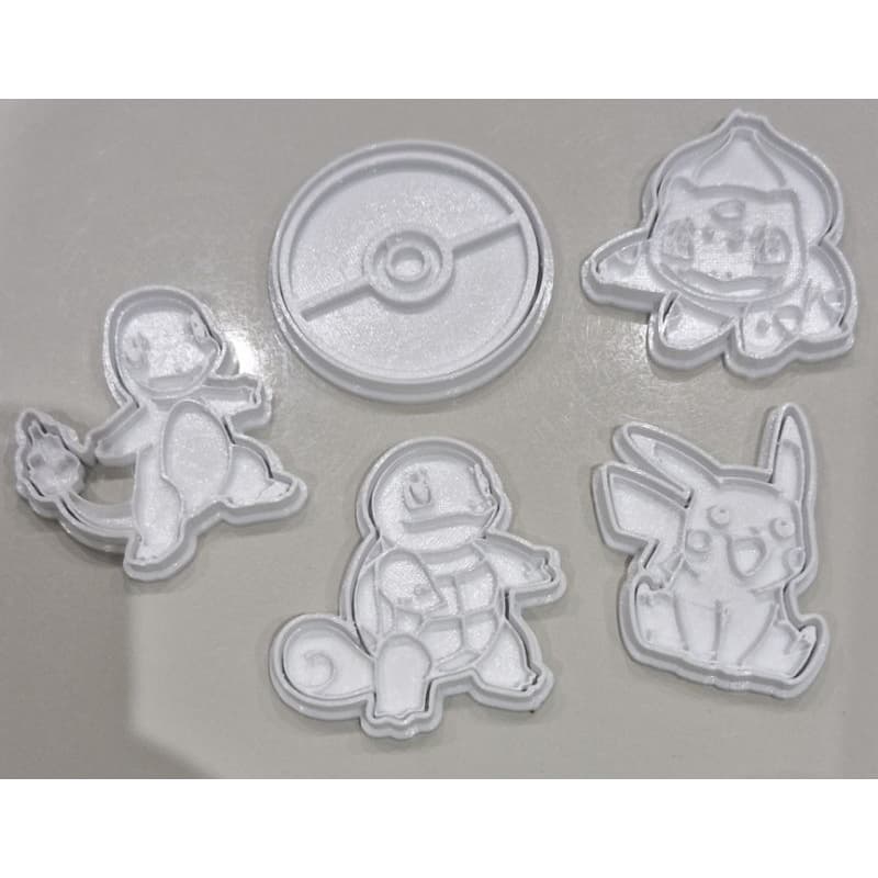 Cortadores de biscoito Pokemon conjunto com 5 peças