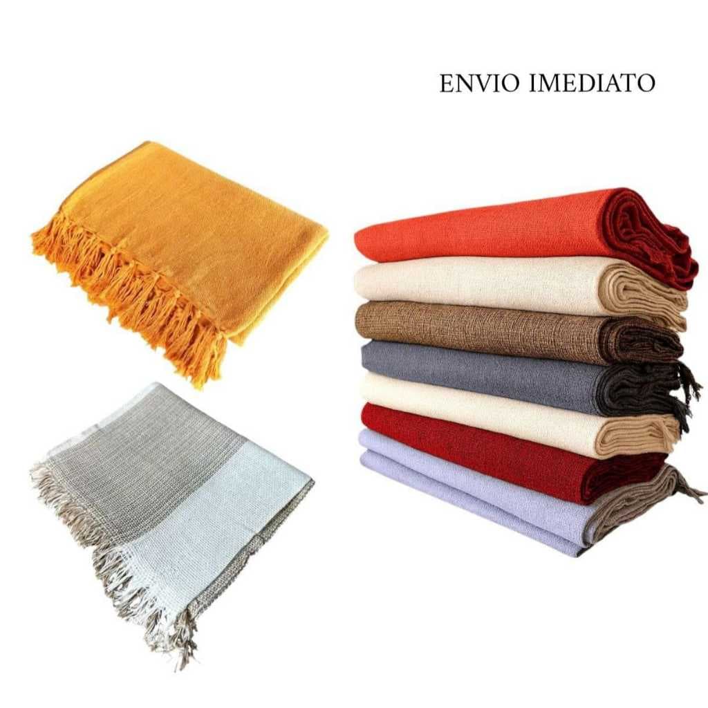 Kit 03 Mantas Sofá/Cama Gigante 2,10x1,20 Luxo 2 3 Lugares Decoração