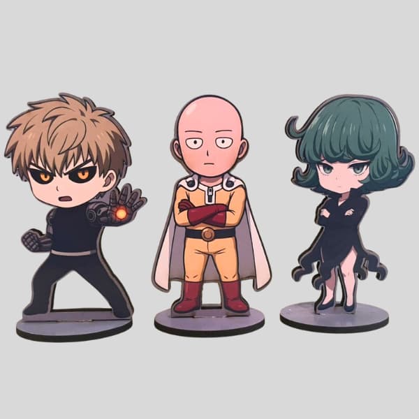 Totem One punch man Anime Saitama Genus Tatsumaki Garou Fubuki decoração display mangá otaku
