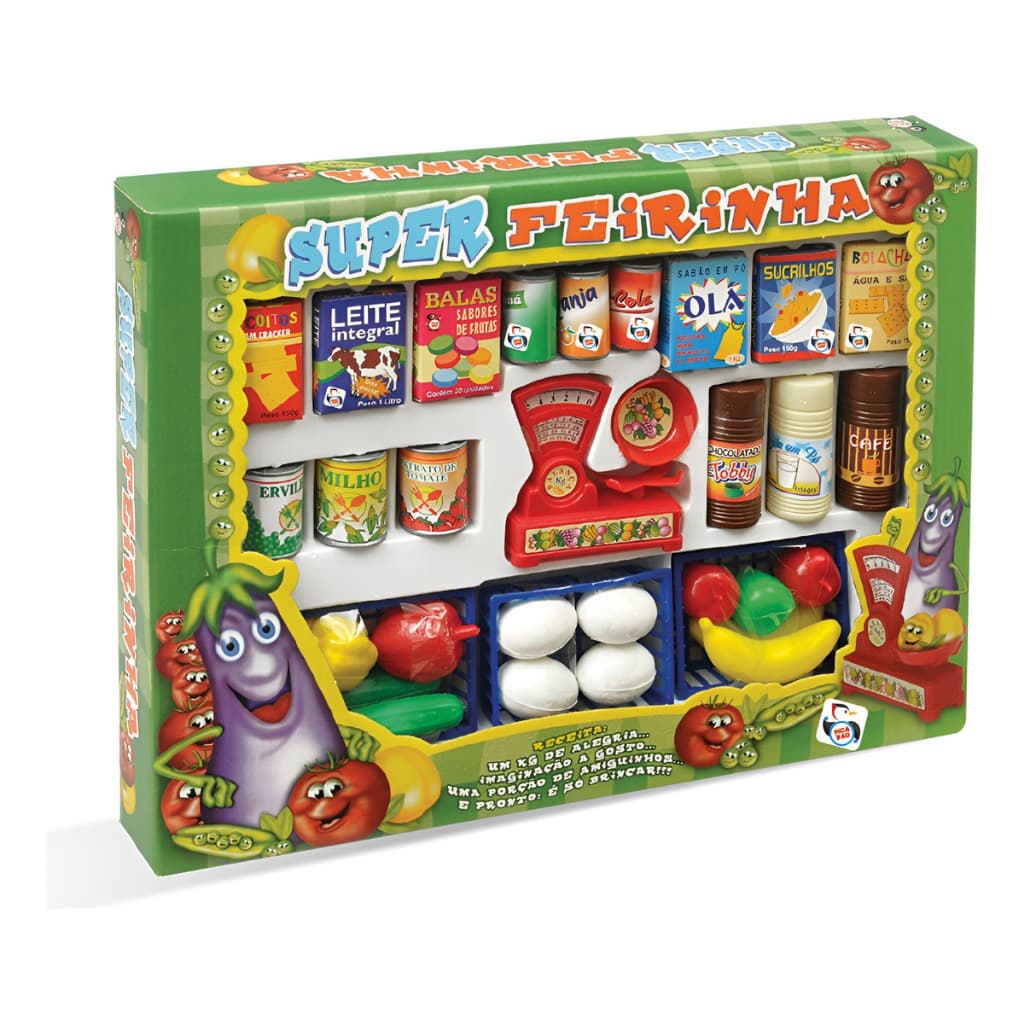 Super Feirinha Kit Cozinha Mercadinho Infantil Balança Legumes Comidinhas Frutinha Pica Pau