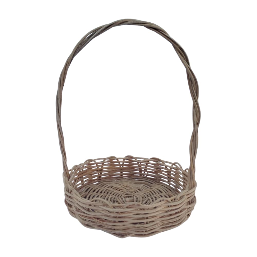 CESTO COM ALÇA | CESTO PÁSCOA | FIBRA NATURAL | PORTA LEMBRANÇA | CESTO DECORATIVO - 20 cm diâmetro