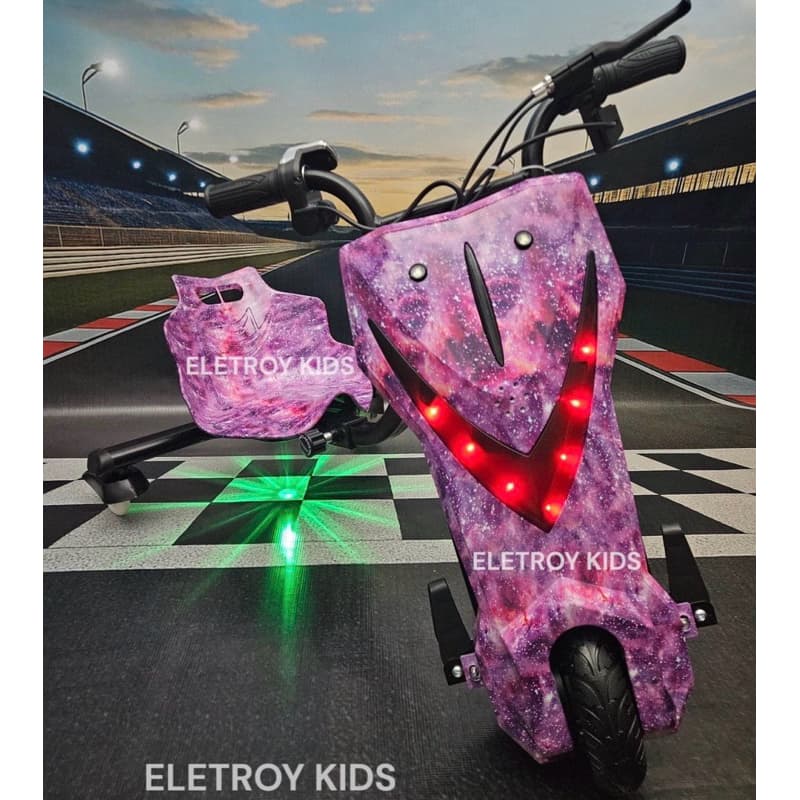 Triciclo Eletrico Drift 3 velocidades Bluetooth Som 350w e 250w 8 6.5 Polegadas