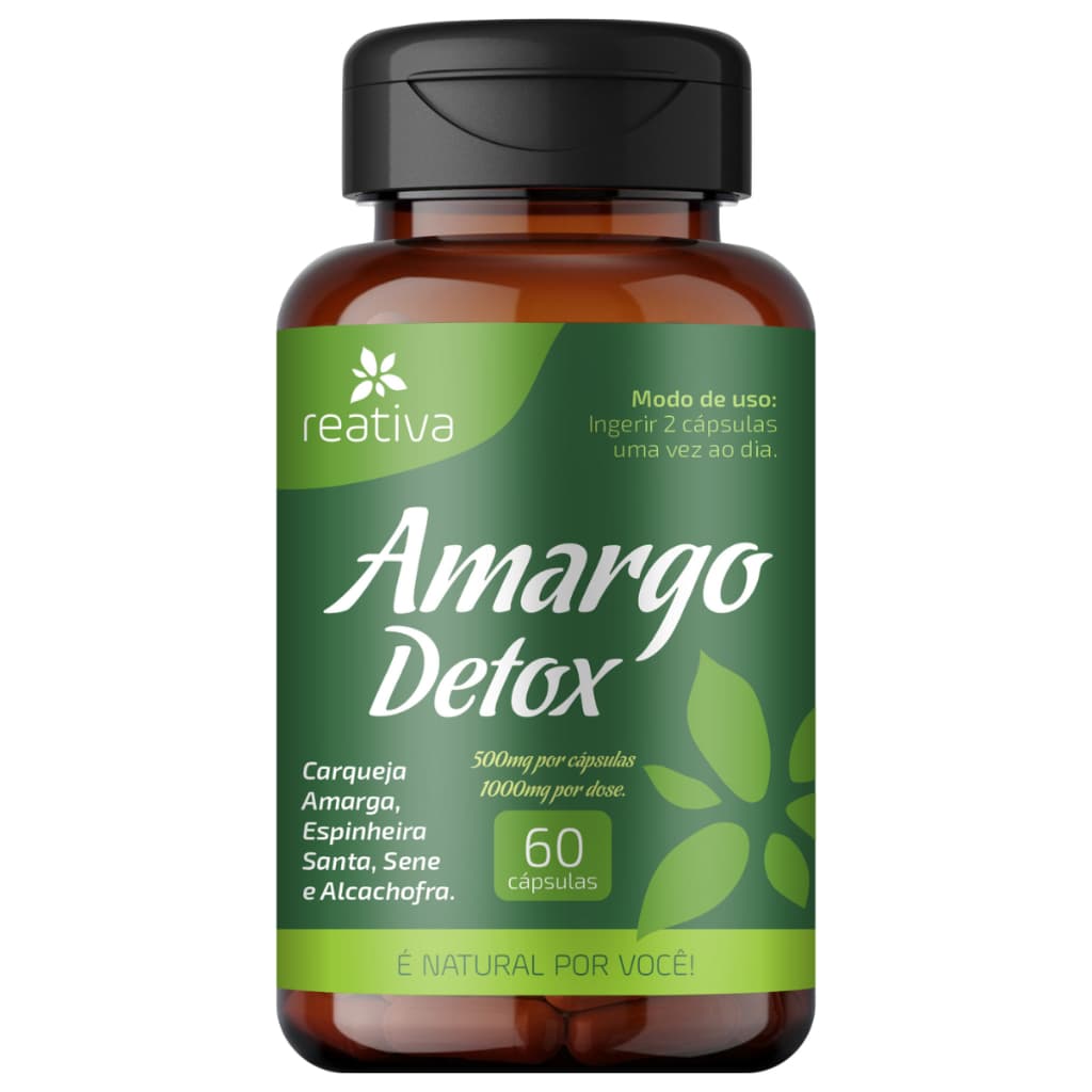 Amargo Detox: Carqueja, Sene e Alcachofra - Desintoxicação Natural e Digestão Eficiente 30 Cápsulas