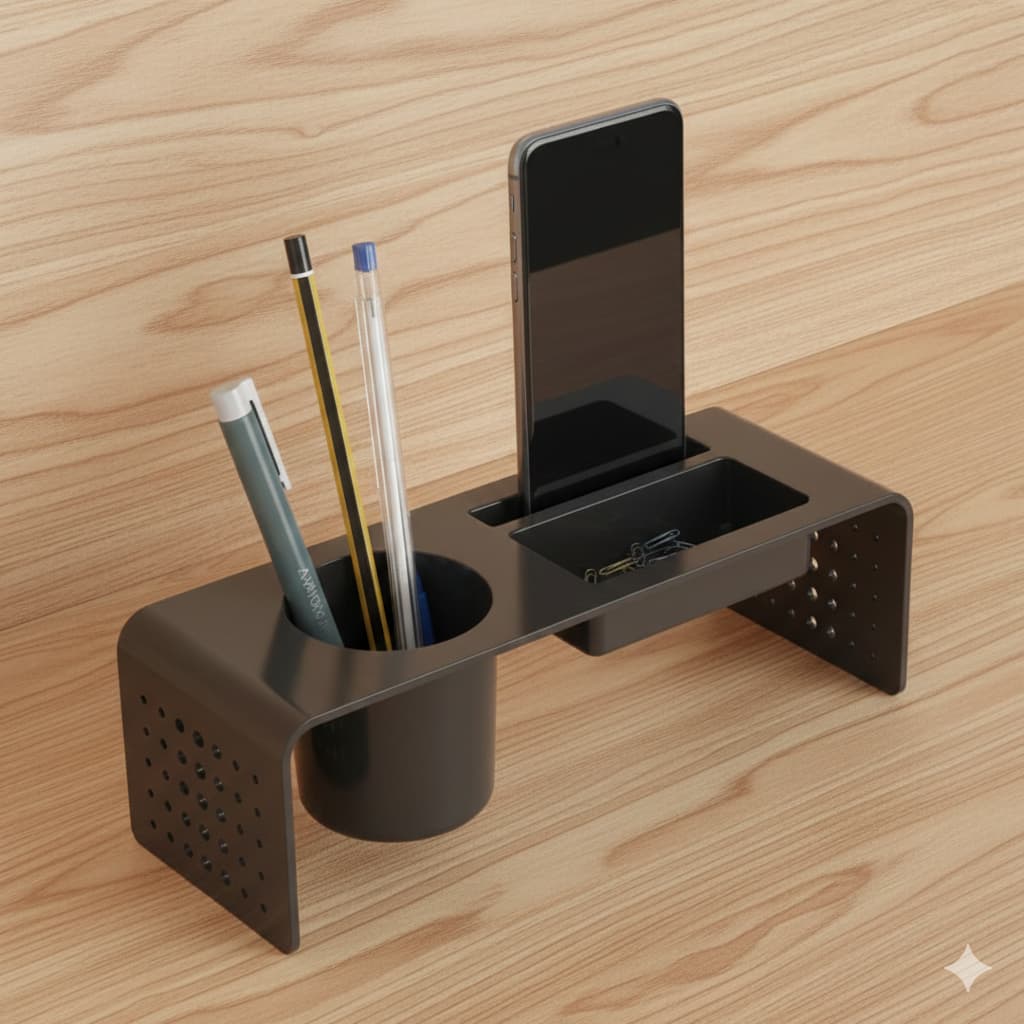 Organizador De Mesa Escritório Multi - Porta Canetas Celular