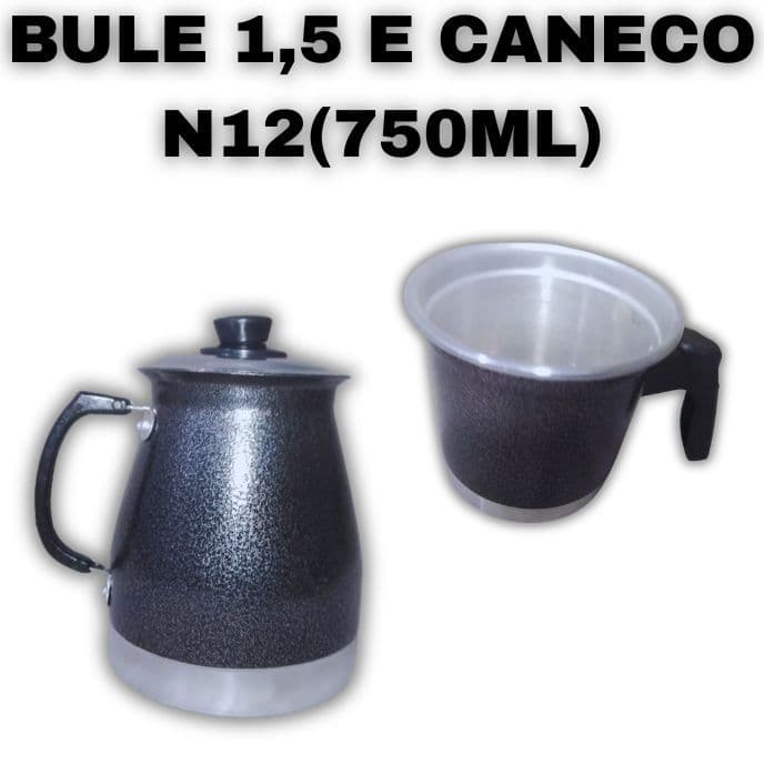 Bule + Caneco Fervedor Leiteira Craqueado – Ideal para Café Leite Chá