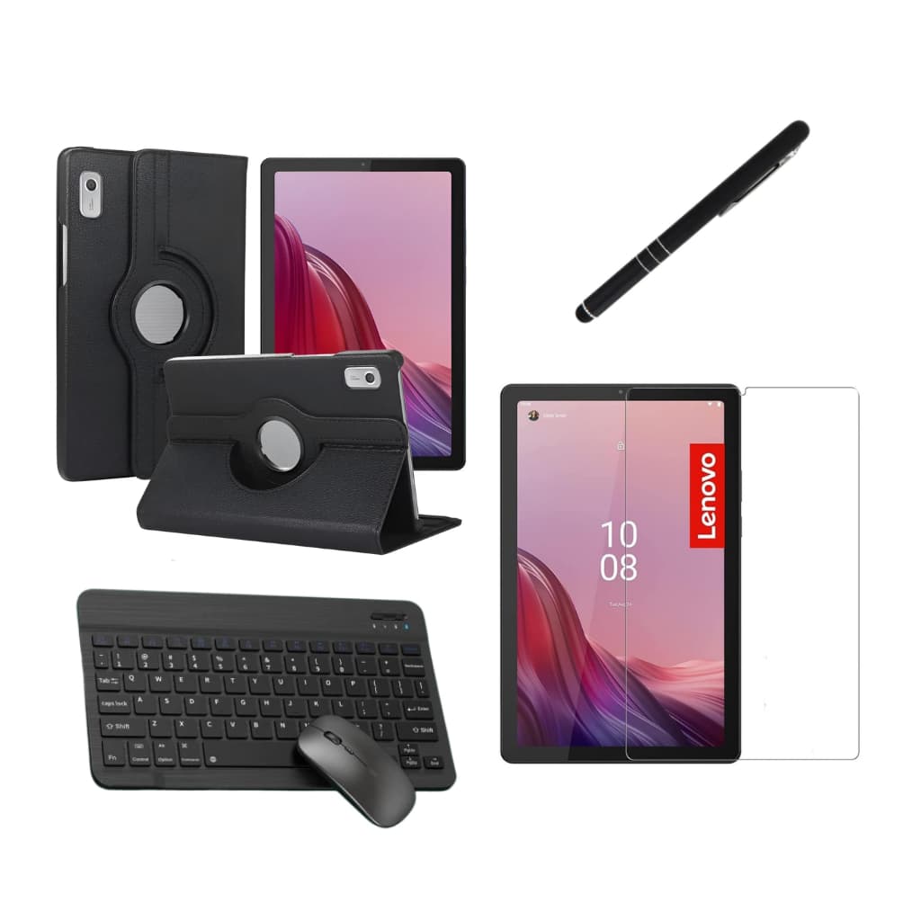 Kit Capa GiratoriaTeclado Mouse Película Caneta Para Tablet Lenovo Tab M9 TB-310fu TB-310xu 9 Polegadas