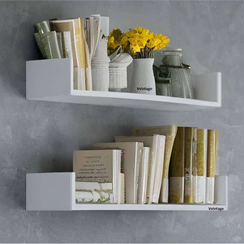 Kit 2 Prateleiras Nicho MDF Decoração Sala Quarto Banheiro