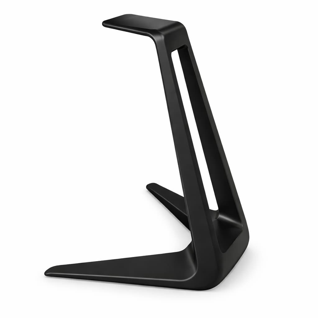 Suporte Para Fone De Ouvido Headset Para Mesa Preto Plástico