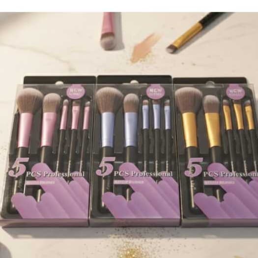 Kit de Pincéis de Maquiagem 5 Peças TAM MÉDIO