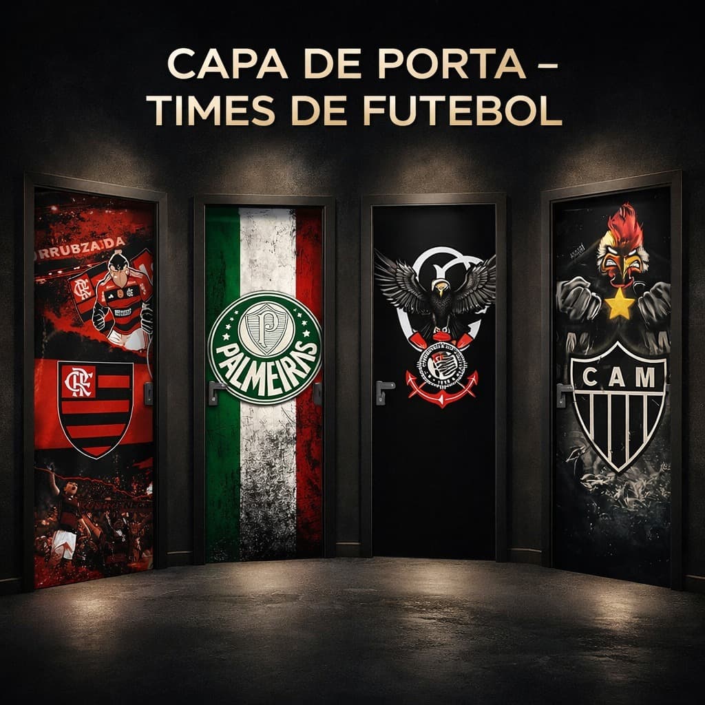 Capa de Porta Decorativa Lavável – Proteção + Estilo para sua Casa | Fácil Instalação