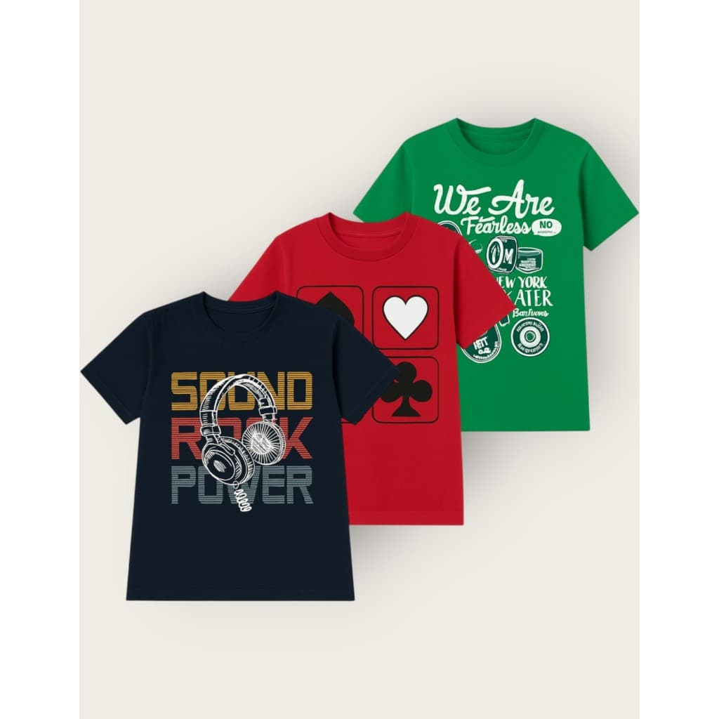 Kit 4 Camisetas Camisa Para Jovens Juvenil Estampas Sortidas Meninos
