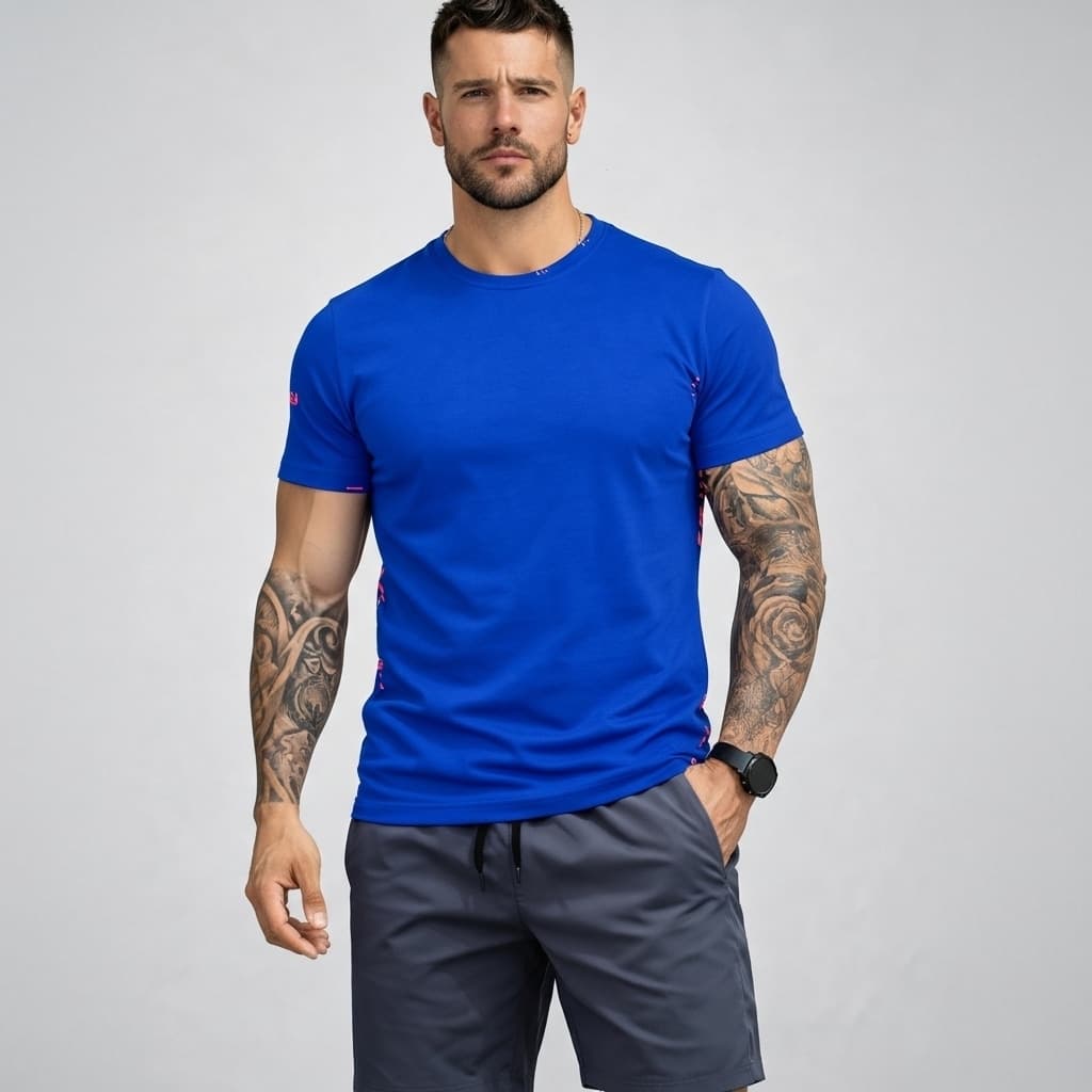 Camisa Camiseta Básica Masculina Lisa Slim Casual 100% Algodão Respirável Conforto Diário