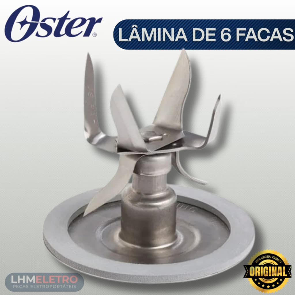 Lâmina 6 Facas c/ Vedação para Liquidificador Oster Original