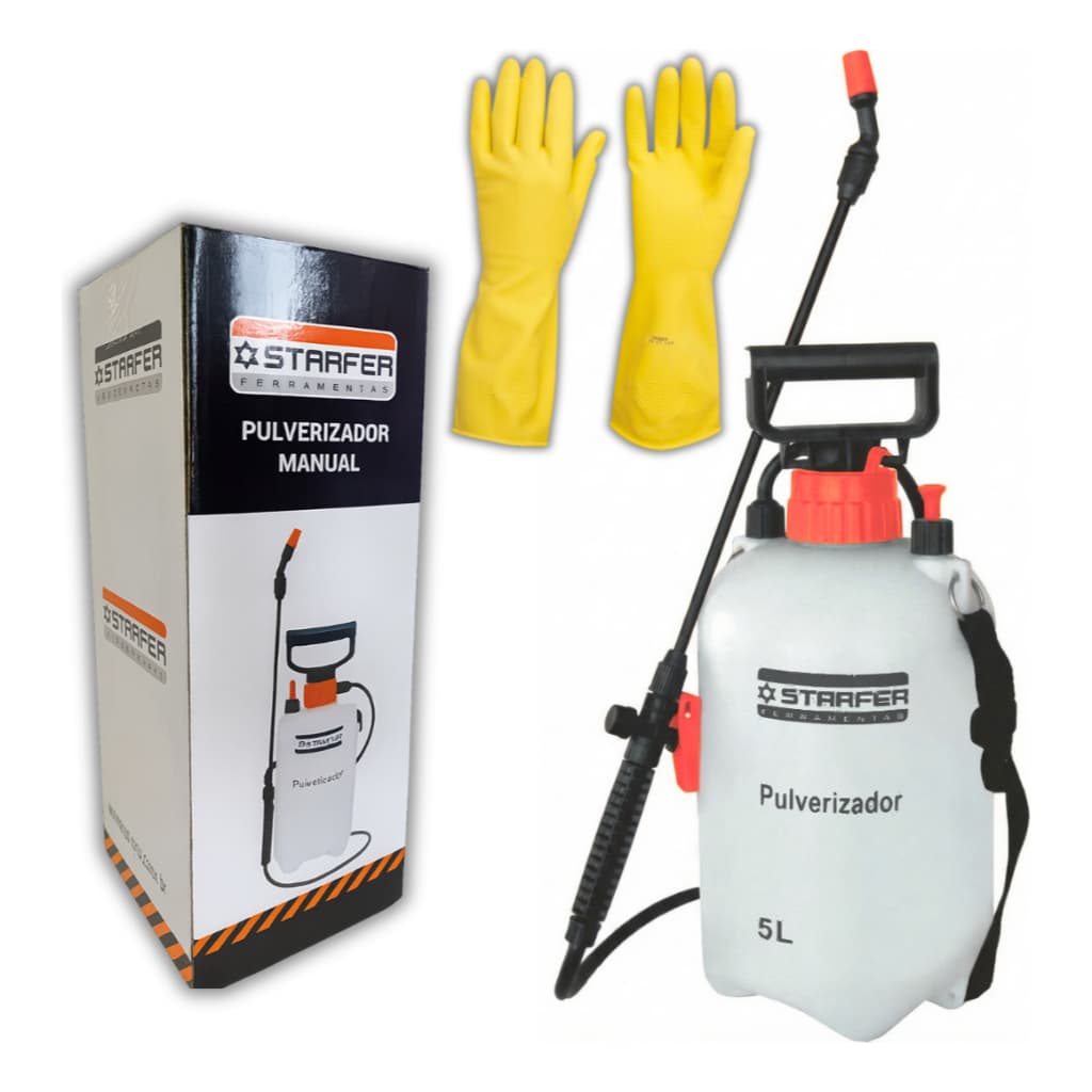 Pulverizador Manual De Pressão 5 Litros Starfer kit Completo