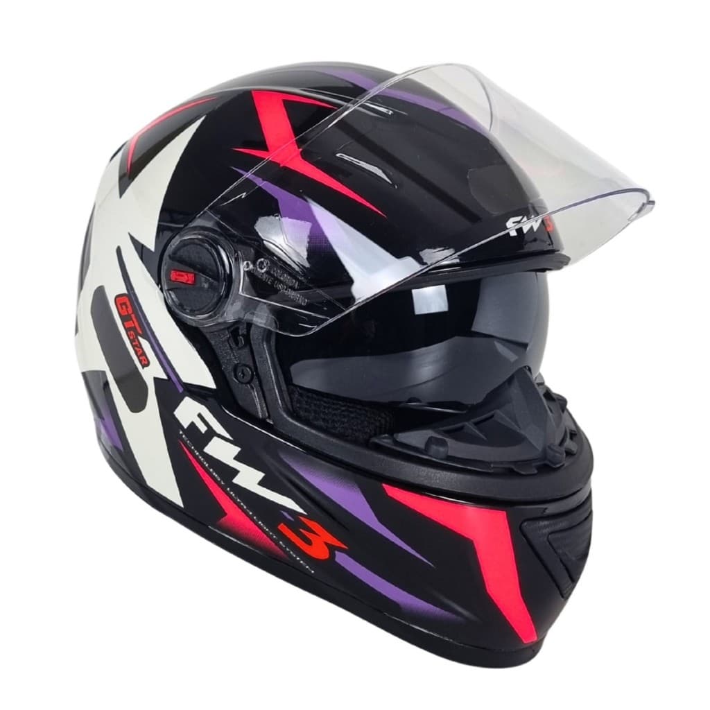 Capacete Fechado Fw3 Gtx Classic 43 Super Rapid Limit Fox Star C/ Oculos interno Fume