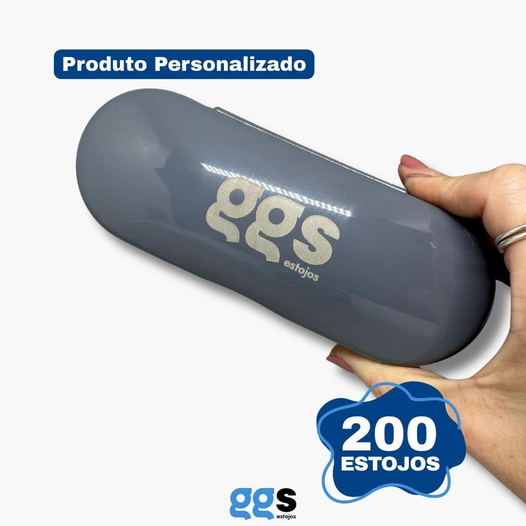 Kit 200 Estojos para Óculos Personalizados Lemans Receituário e Solar para Óticas ou Brindes