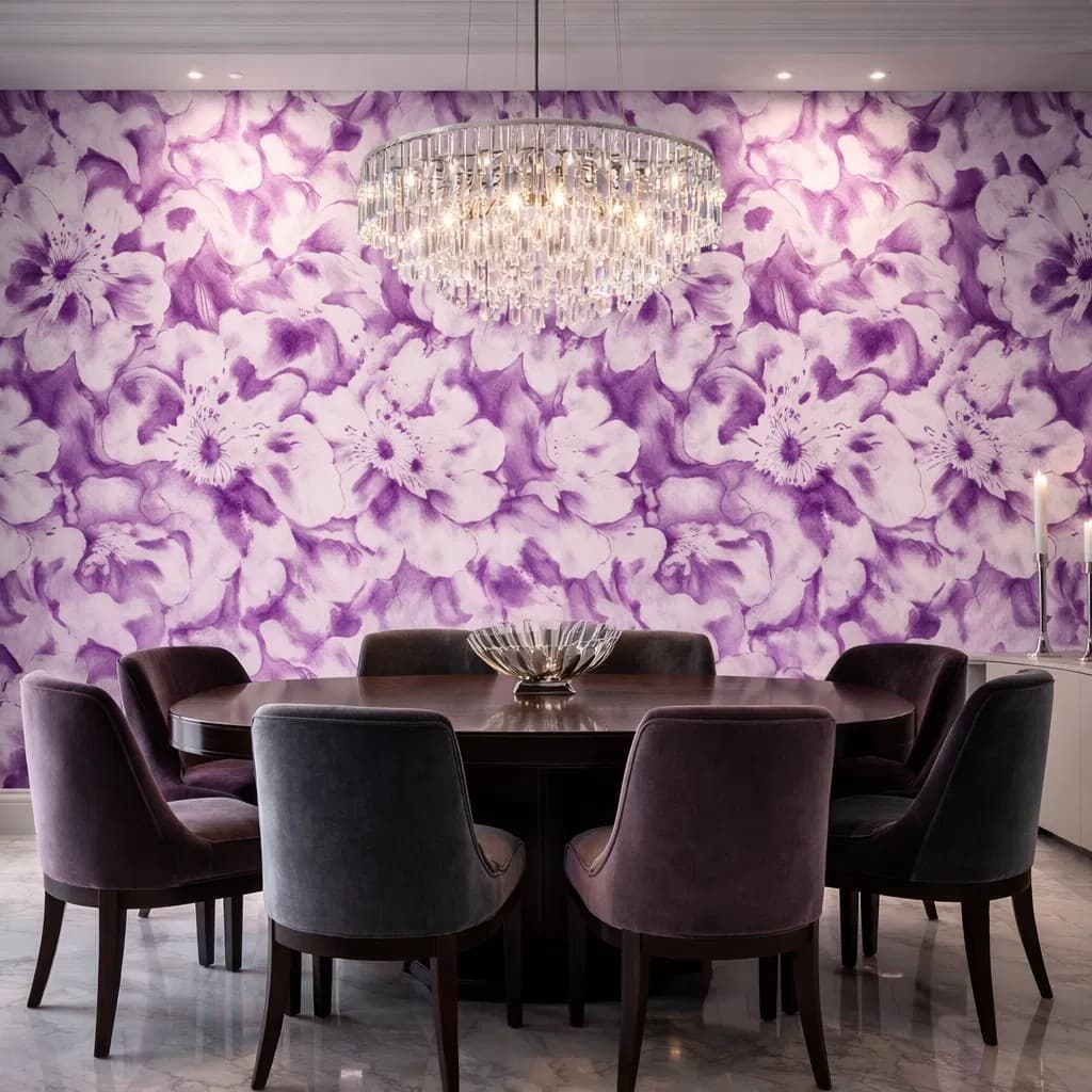 Papel de Parede Floral Autocolante Premiun Decorativo para Sala Quarto Casa Luxo