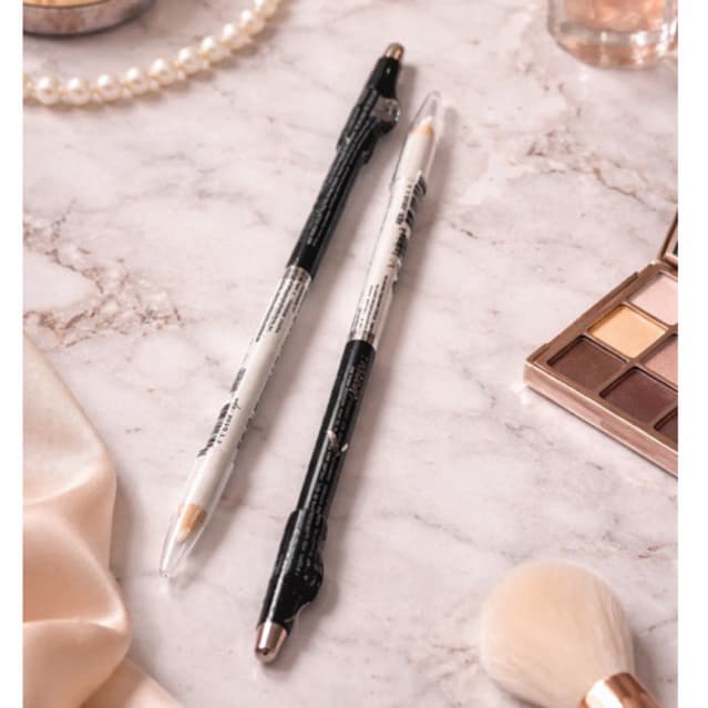 ✨ Lápis Delineador Multifuncional 2 em 1 – Preto + Nude ✨