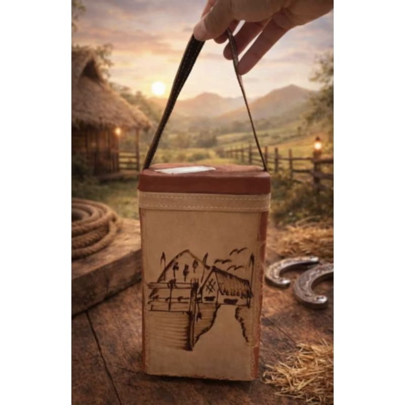 Porta Erva de Tereré ou Chimarrão em Couro