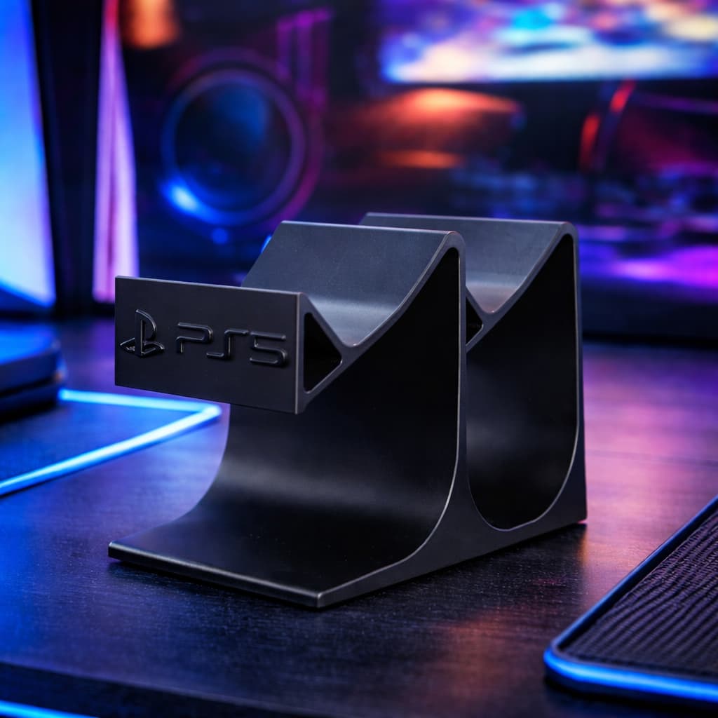 Suporte para Controle PS5 Base Organizador Gamer Mesa Setup Compatível PS4 Moderno Minimalista