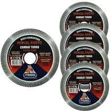 Kit 3pcs Disco diamantado porcelanato Combat turbo 1mm Furo 20mm corte fino pyramid