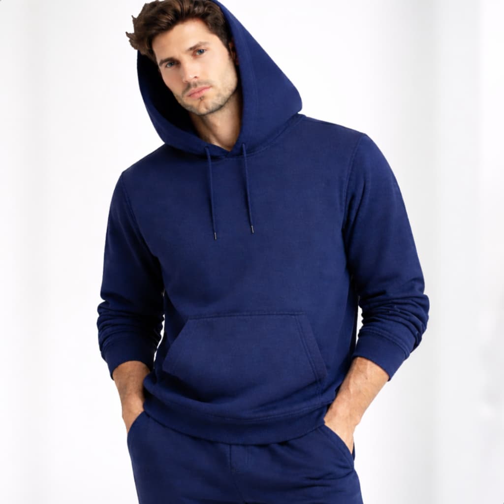 Blusa Moletom Masculino Canguru Algodão Agasalho De Frio Flanelado Liso P-GG