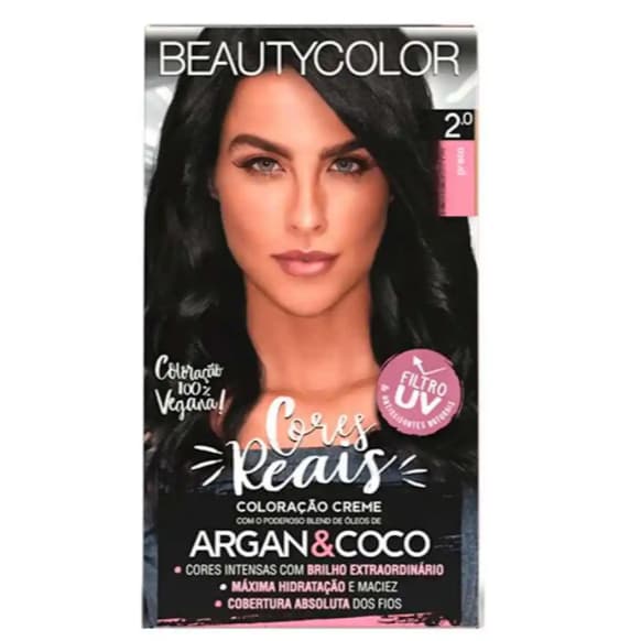 TINTA BEAUTY COLOR ARGAN&COCO 2.0 PRETO KIT 1UN