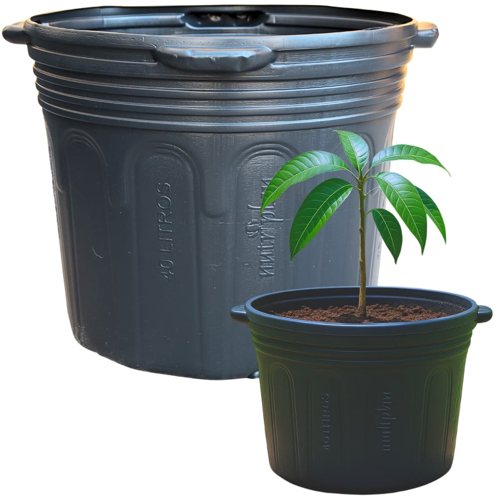 Vaso Embalagem Com alça Para mudas Preto Nutriplan 39l