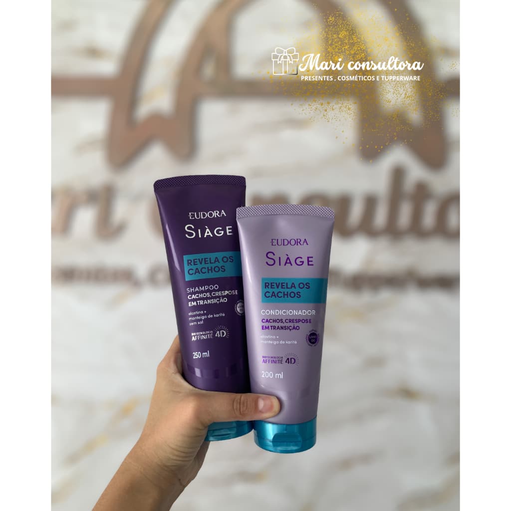Kit Siáge Revela Cachos Eudora: Shampoo + Condicionador