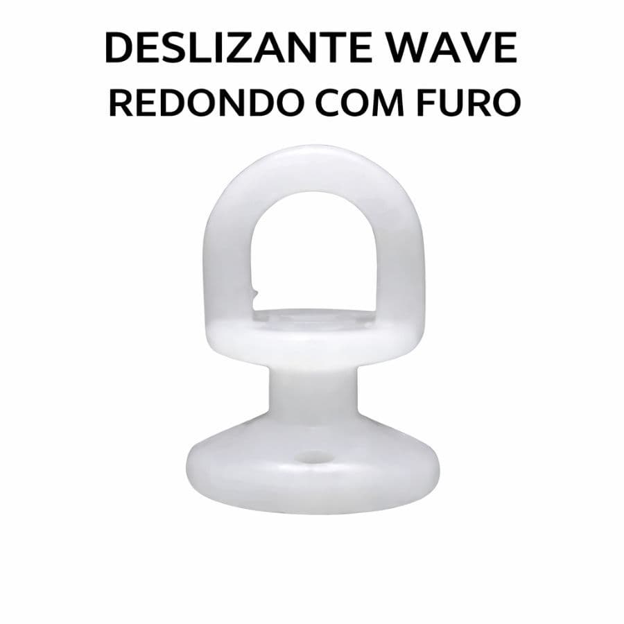 Deslizante Redondo Wave Max com Furo para Cortinas–Alta Qualidade Versatilidade Rodízio Trilho Suíço