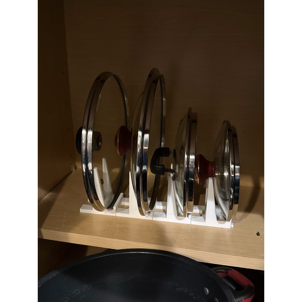 Suporte Modular para Tampas de Panela Reforçado - Organize seu Armário (4, 6, 8 ou 10 Unids)