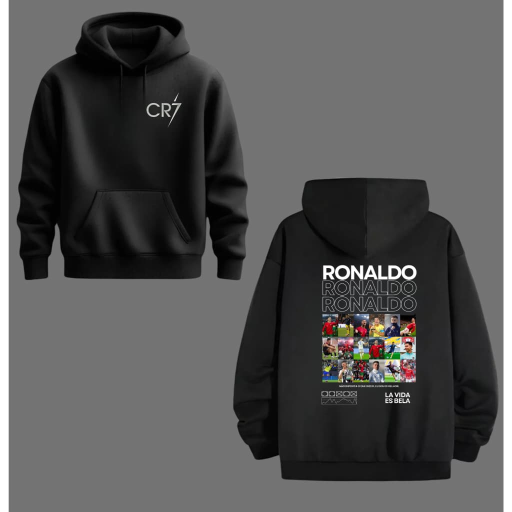 MOLETOM BLUSA CRAQUE CRISTIANO RONALDO LANCAMENTO UNISSEX PROMOCAO FUTEBOL COPA MUNDO