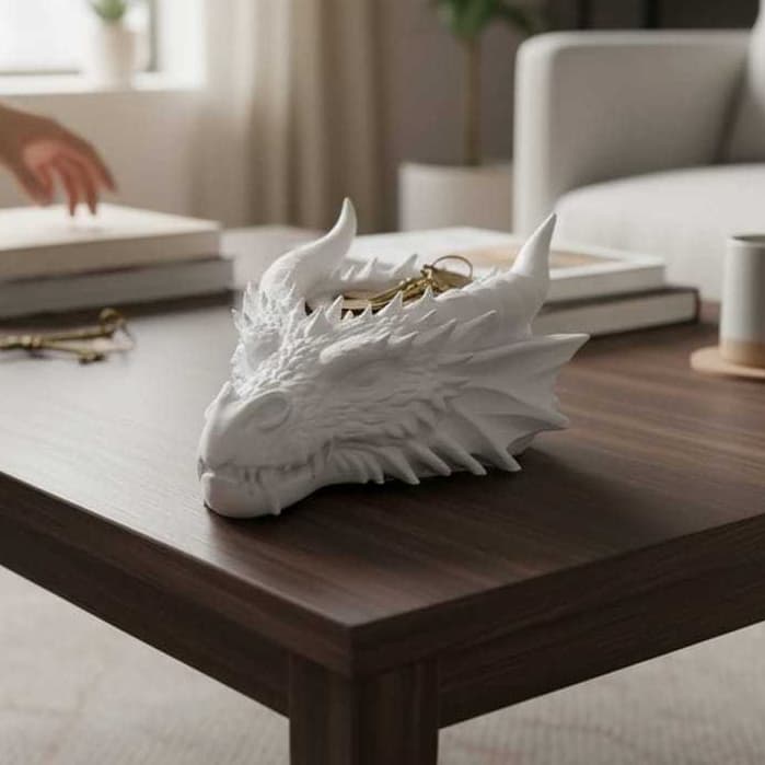 🐉🔥 Porta-Chaves Dragão 3D | Organizador Decorativo em PLA | 2 Tamanhos