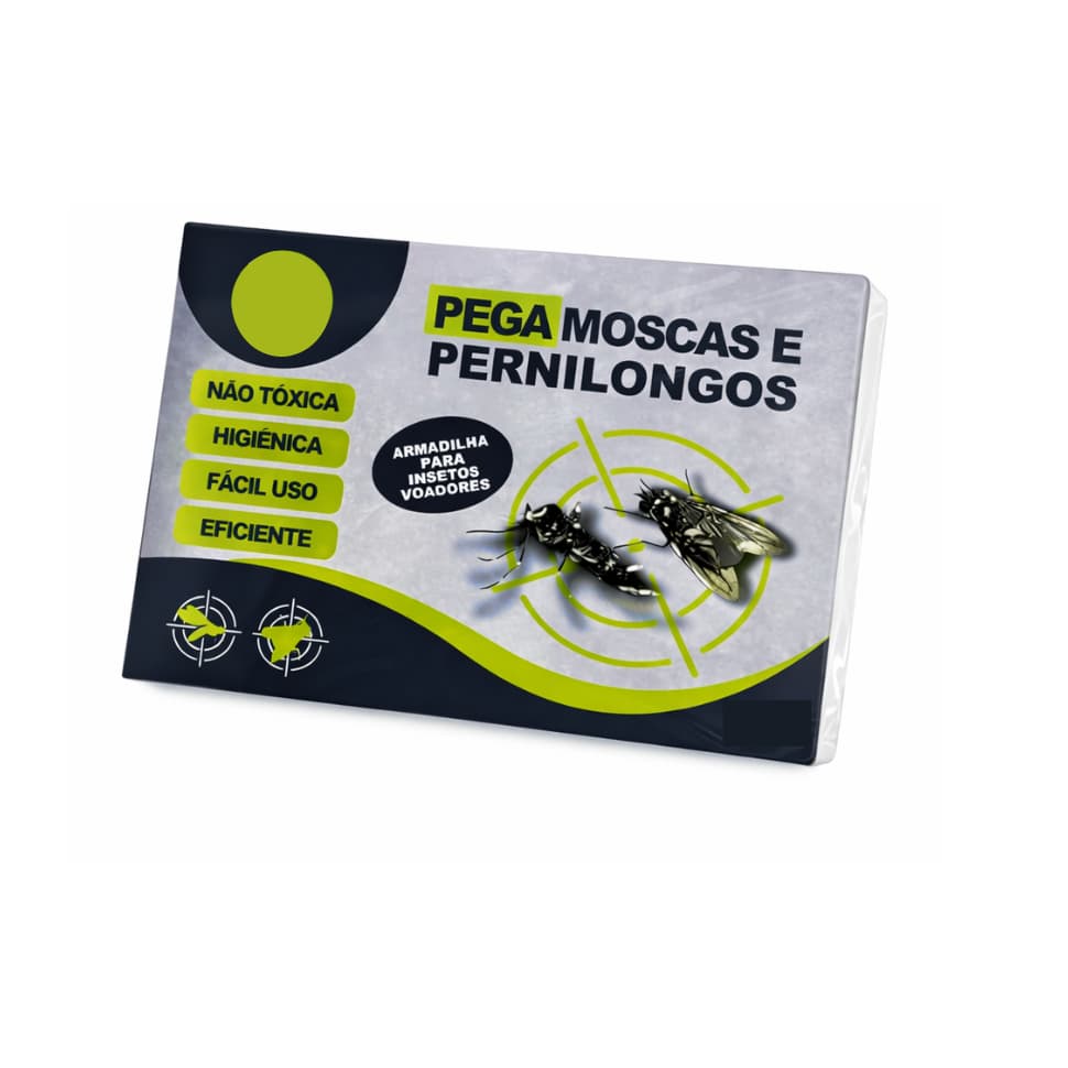 Kit 5 Pega Moscas, Mosquitos e Pernilongos Cola Adesiva Inseticida Prática e Econômica, Não Tóxica, Fácil Uso