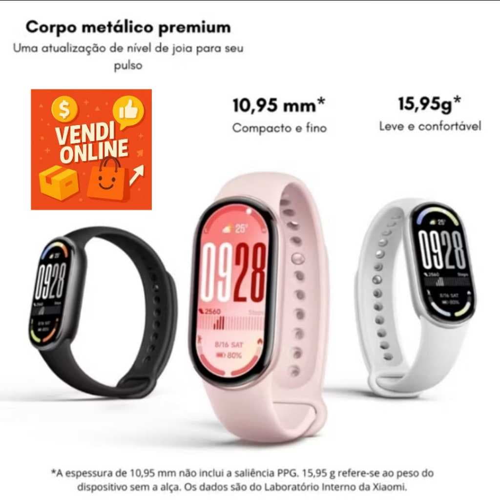 Relógio Smartwatch Xiaomi Mi Band 10 Tela AMOLED 1.72" Original Versão Global