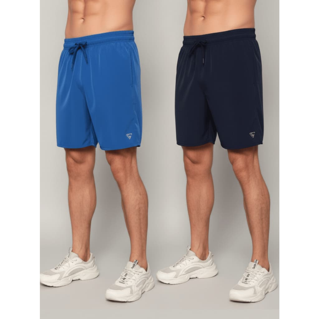 Kit 2 Shorts Tactel Masculino com Elastano Academia Praia Treinar