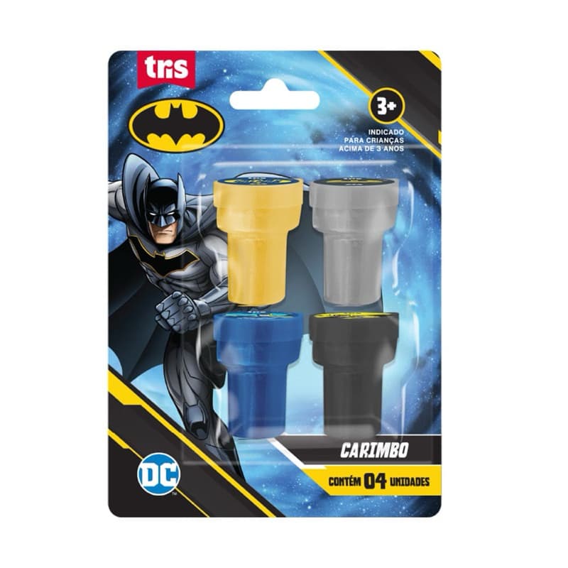 🦇 Conjunto com 4 Carimbos do Batman – Tris